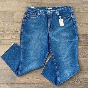 Good American Good Classic Frayed Hem High Rise Skinny Jeans